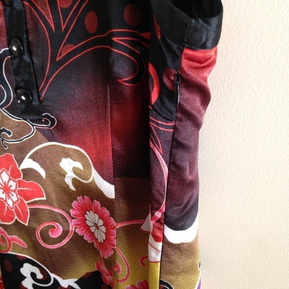 BCBGMax Azria Multi Color Dress. Side Zipper. - Picture 4 of 4